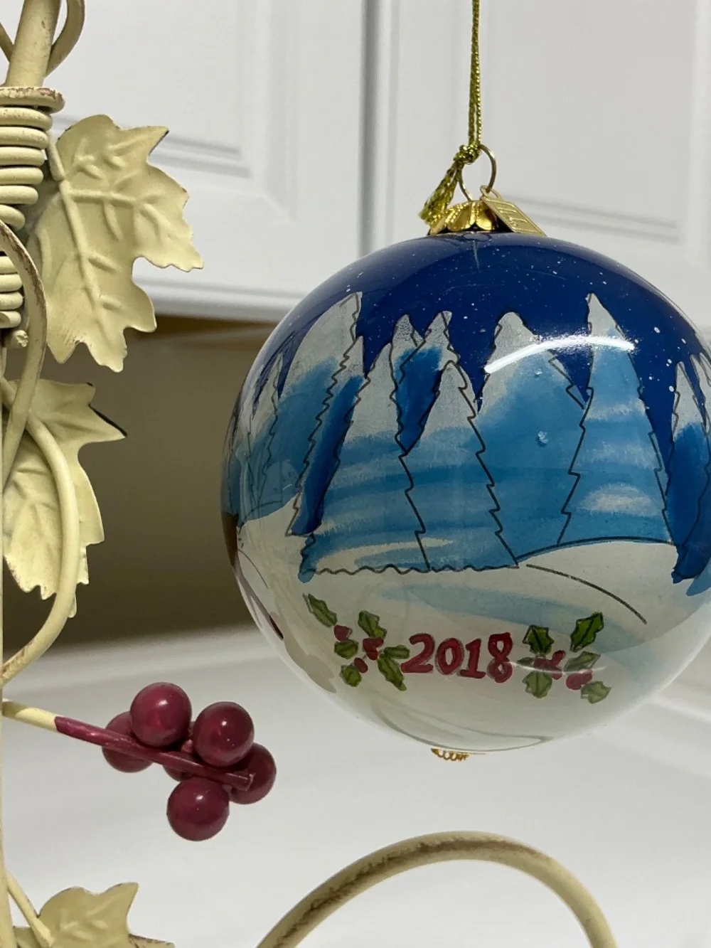 Pier 1 Li Bien Festive mouse and leaping reindeer Christmas ornaments